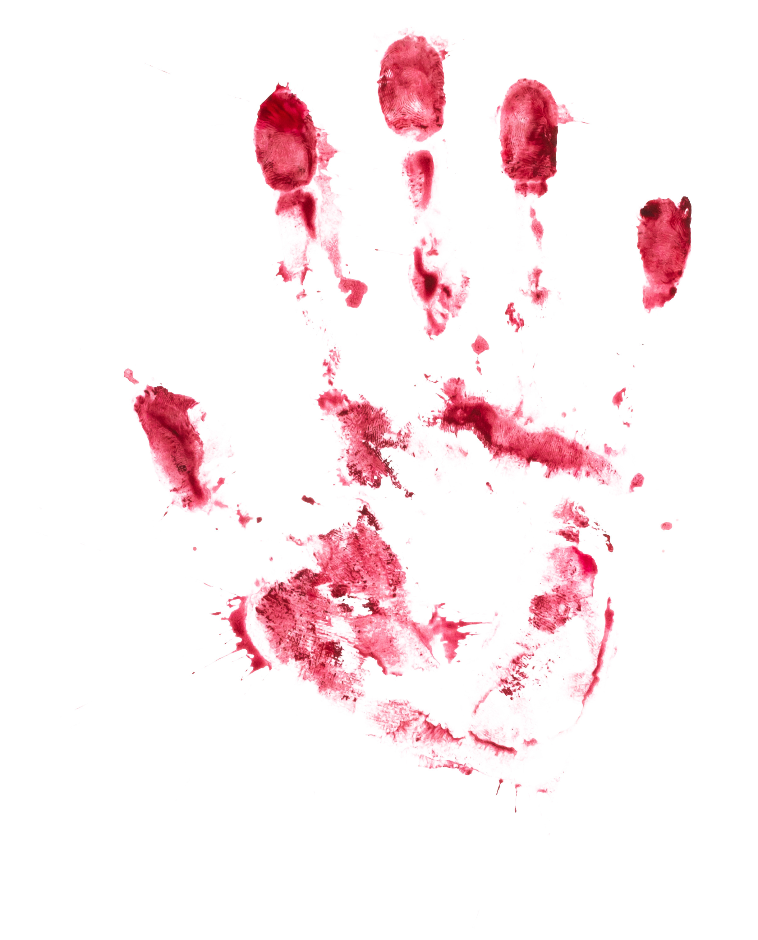 bloody hand print